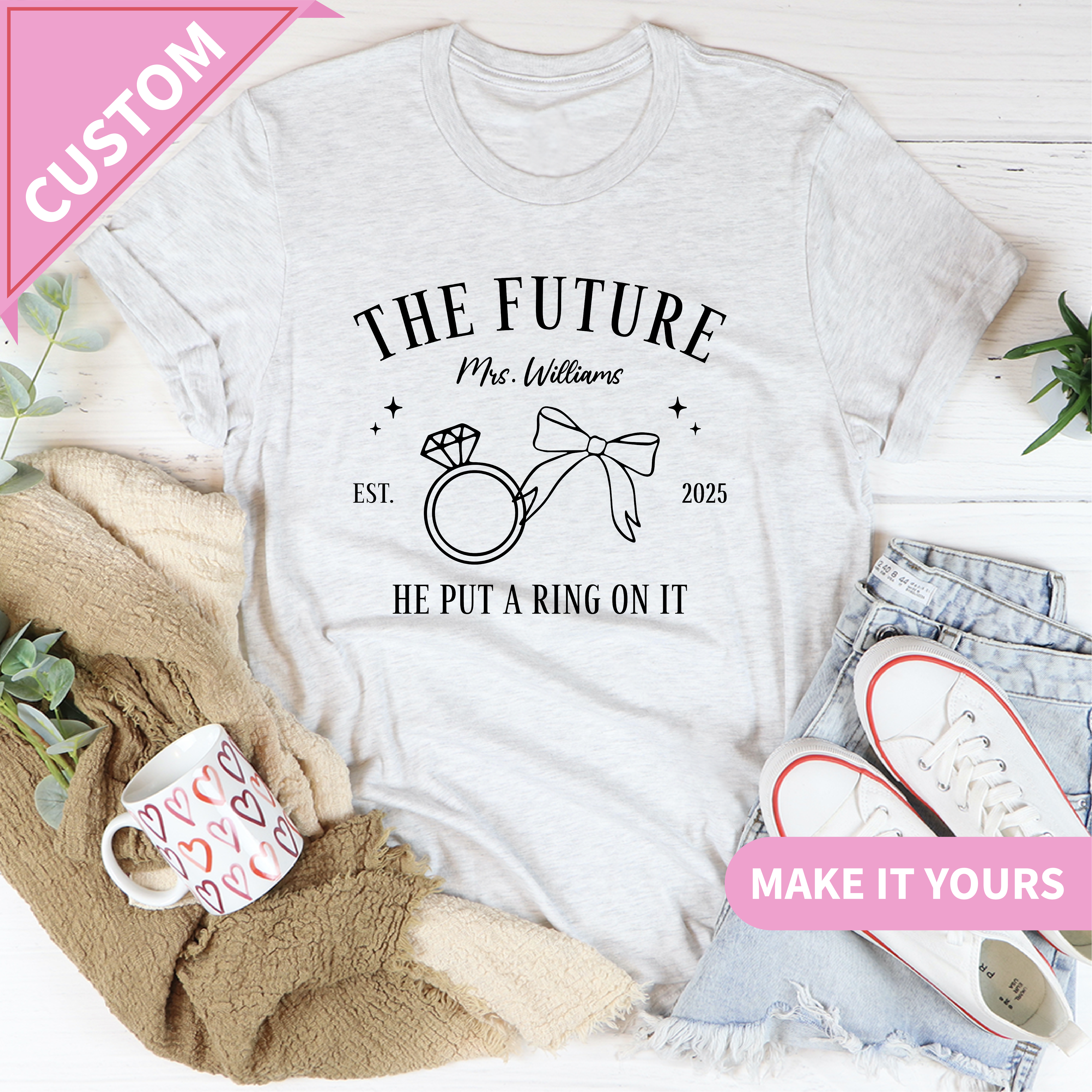 Personalized Future Mrs Engagement Tee
