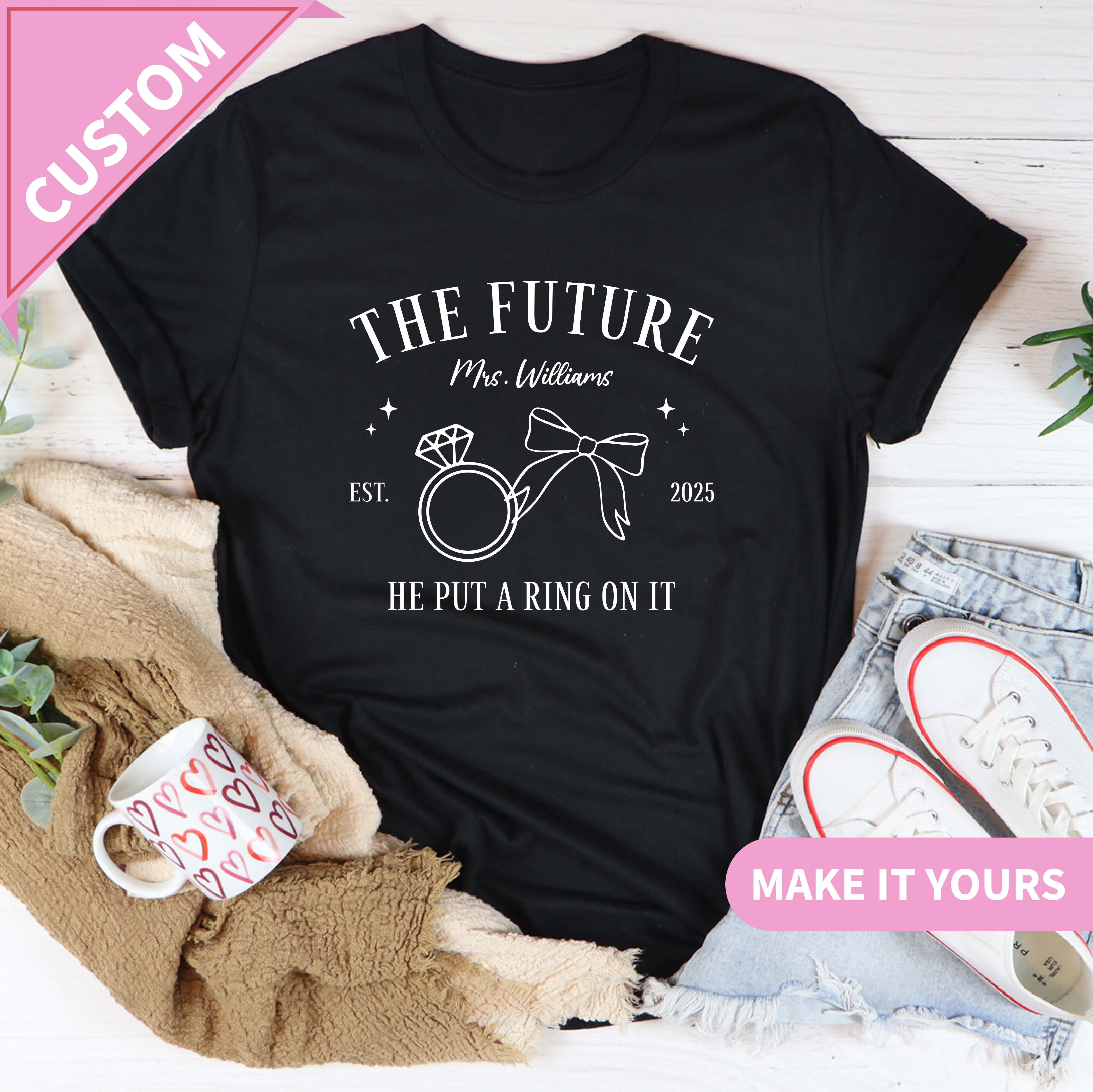Personalized Future Mrs Engagement Tee