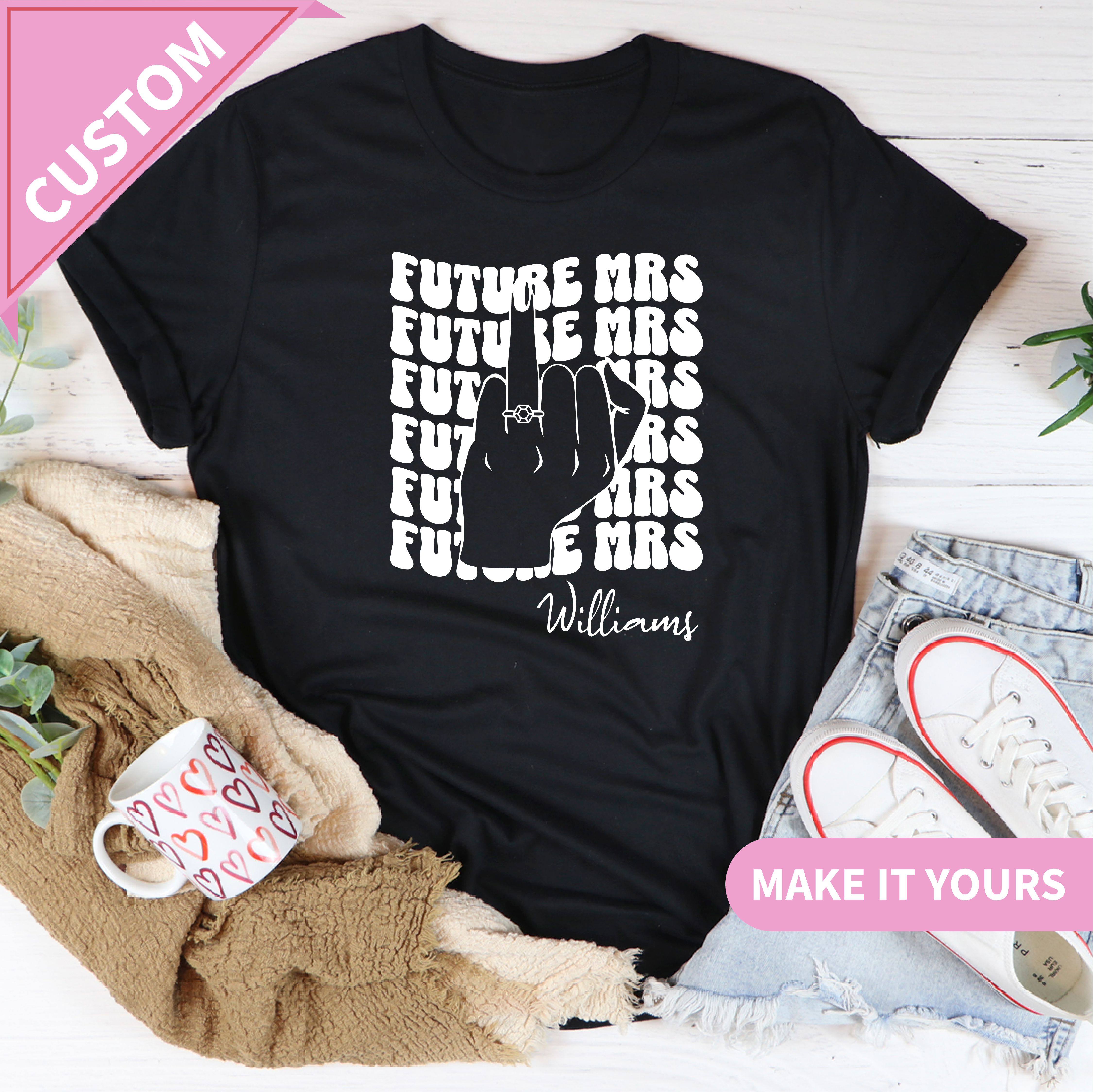 Custom Retro Bride Bachelorette Party Tee