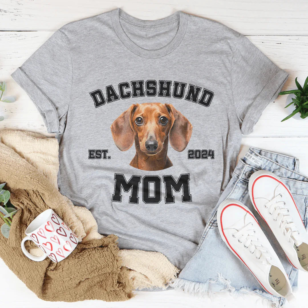 Dachshund Mom Tee Athletic Heather / S Peachy Sunday T-Shirt