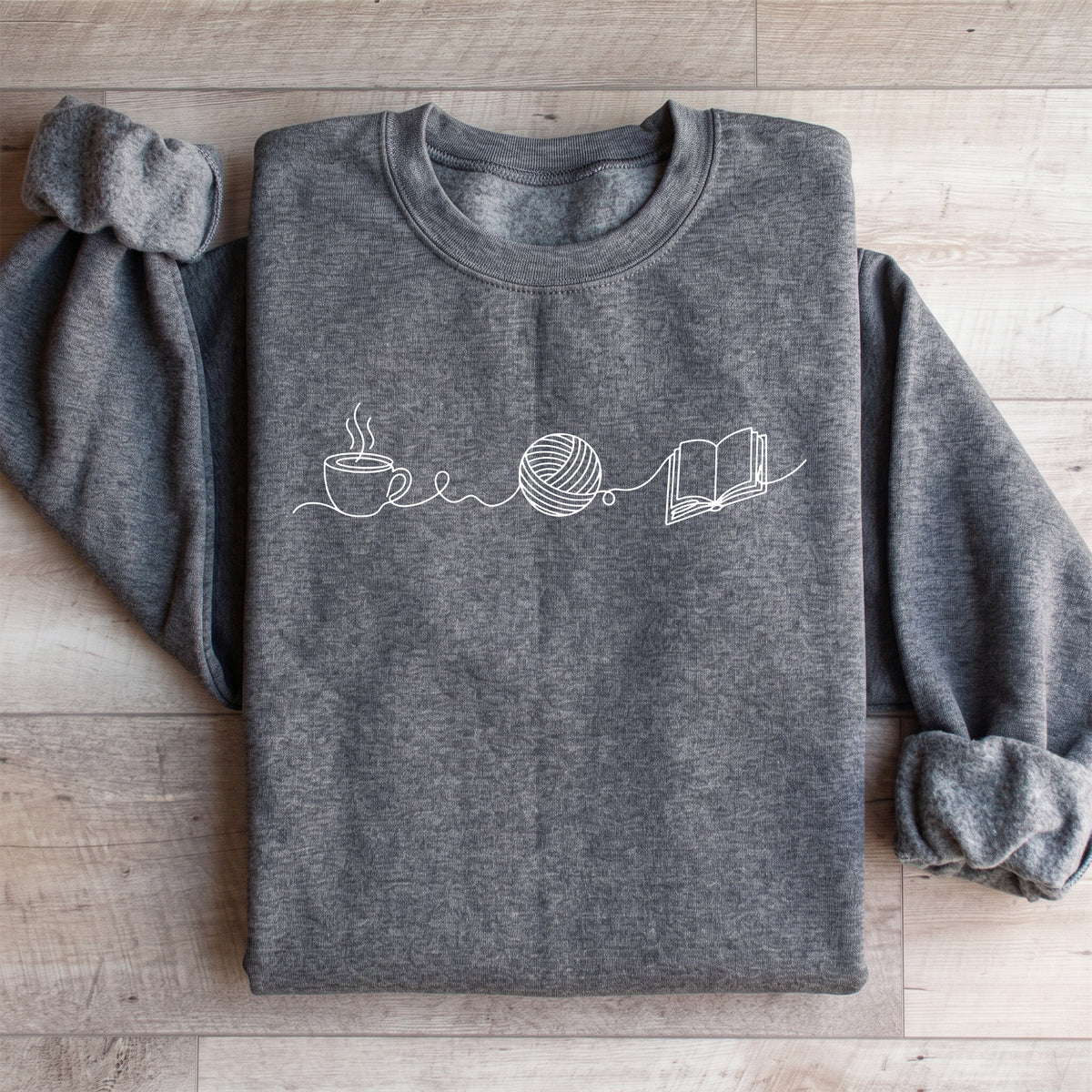 Coffee Yarn And Book Sweatshirt