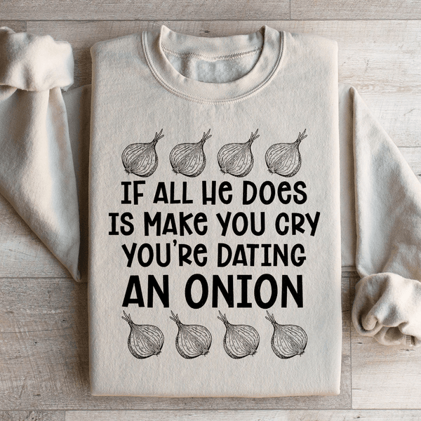 Dating An Onion Sweatshirt Sand / S Peachy Sunday T-Shirt