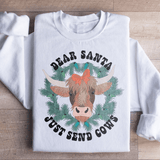 Dear Santa Just Send Cows Sweatshirt White / S Peachy Sunday T-Shirt