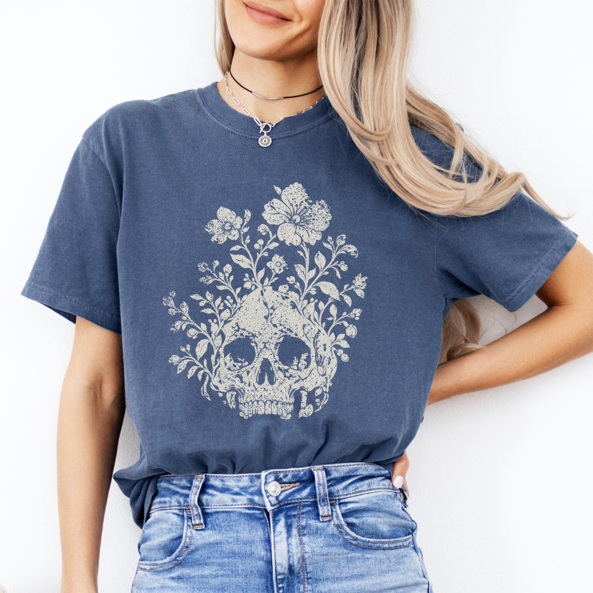 Floral Skull Tee
