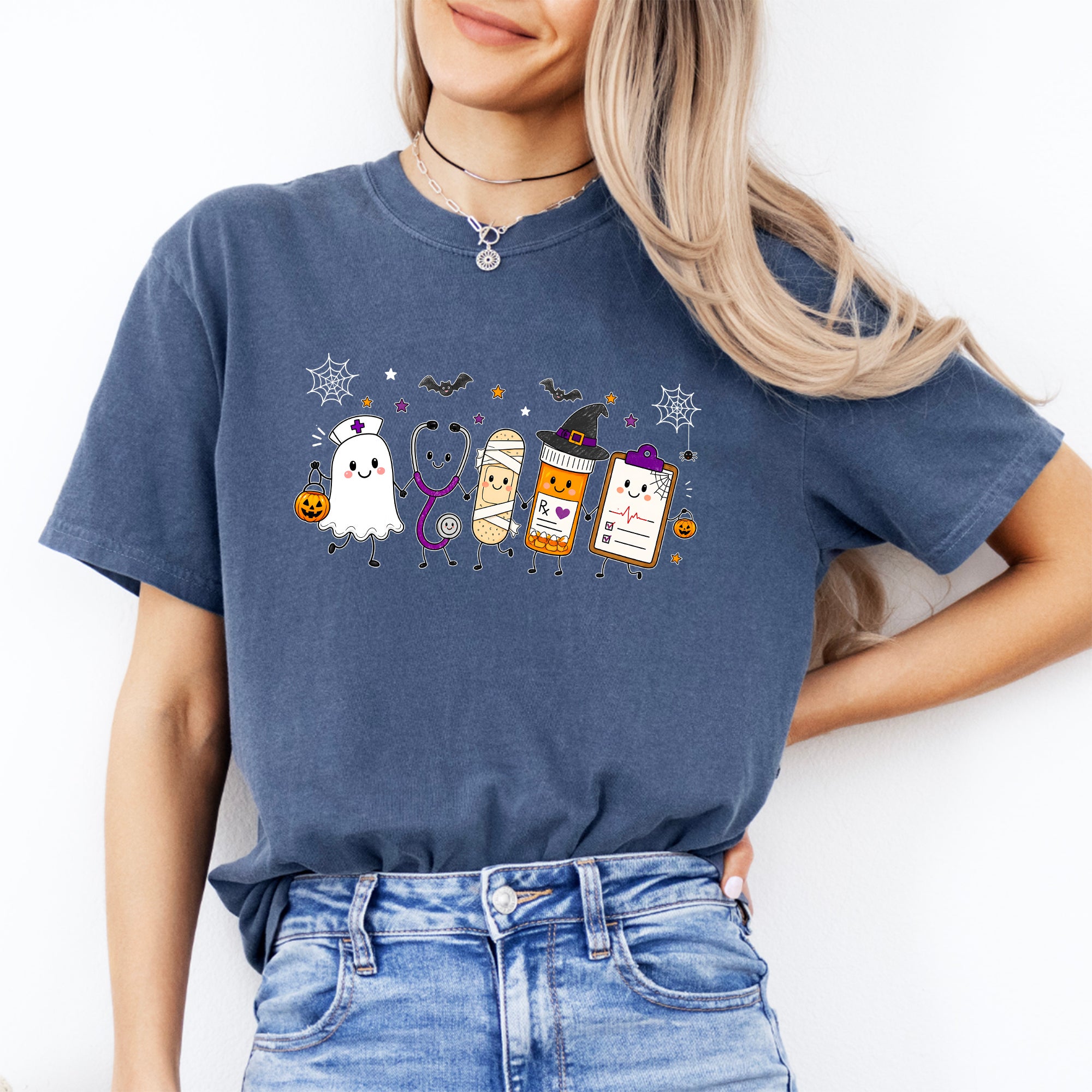 Halloween Nursing Doodle Tee