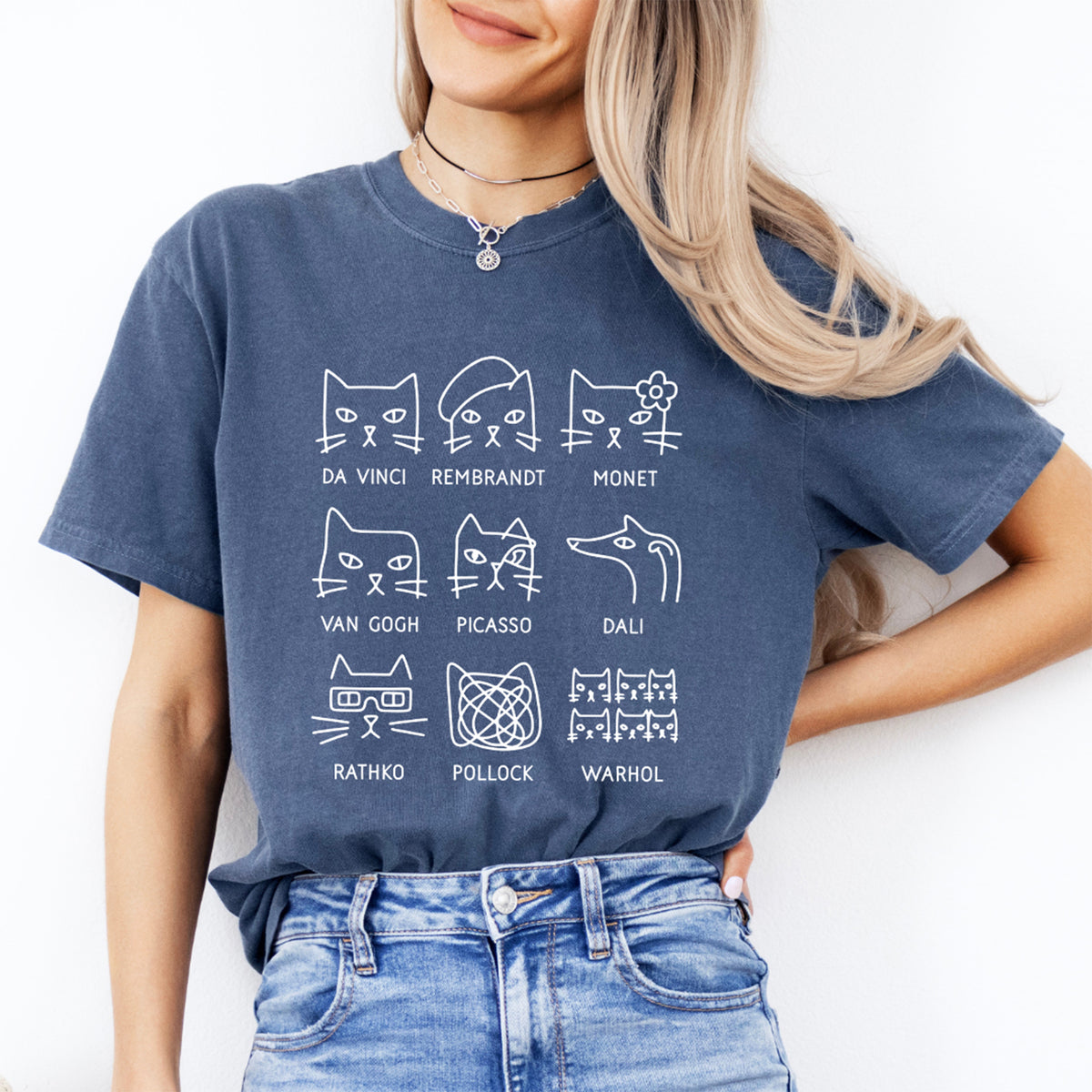 Grafik-Shirt „Berühmte Maler als Katzen“ zur Kunstgeschichte