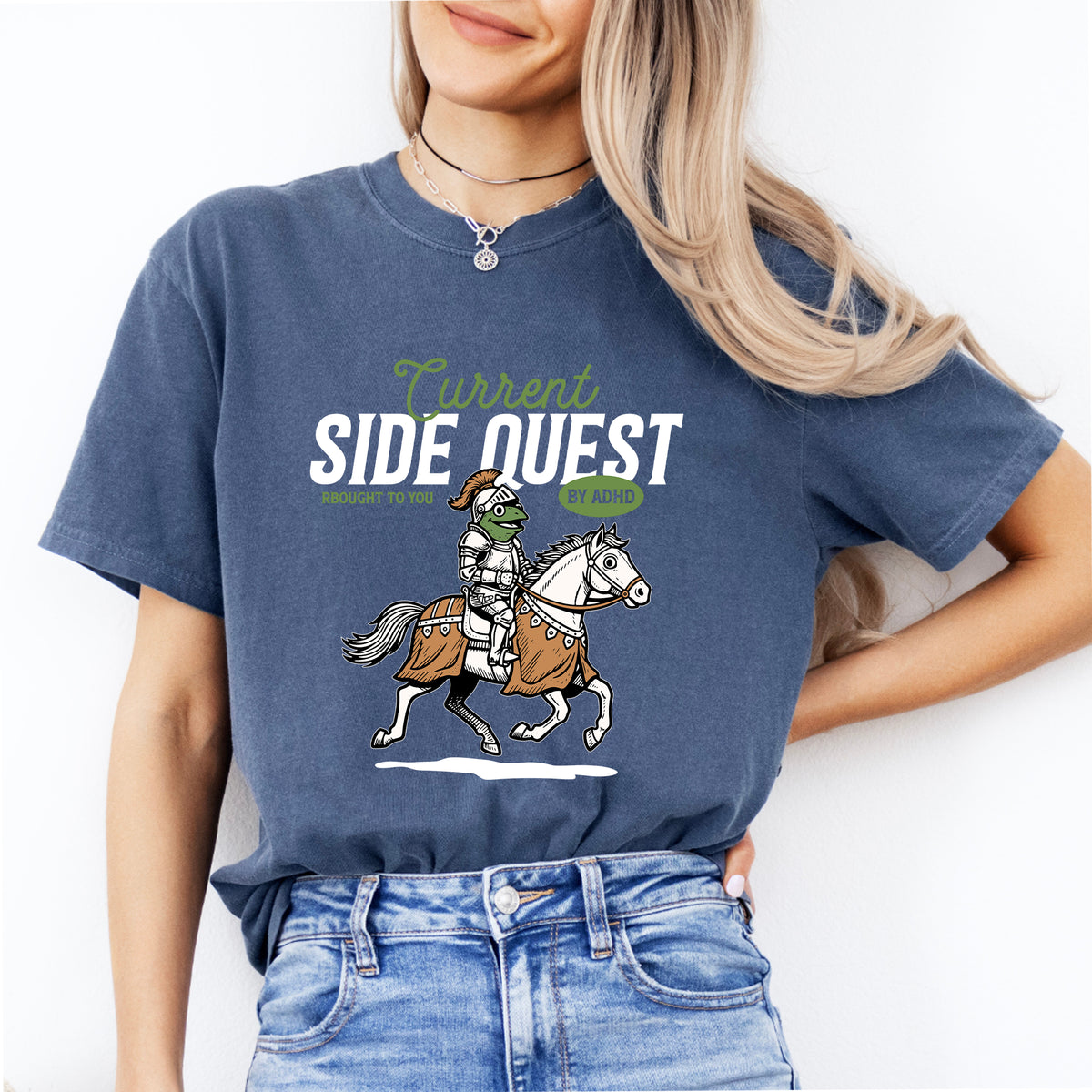 T-shirt humoristique ADHD « Quête secondaire du moment »