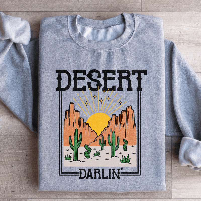 Desert Darlin' Sweatshirt Sport Grey / S Peachy Sunday T-Shirt