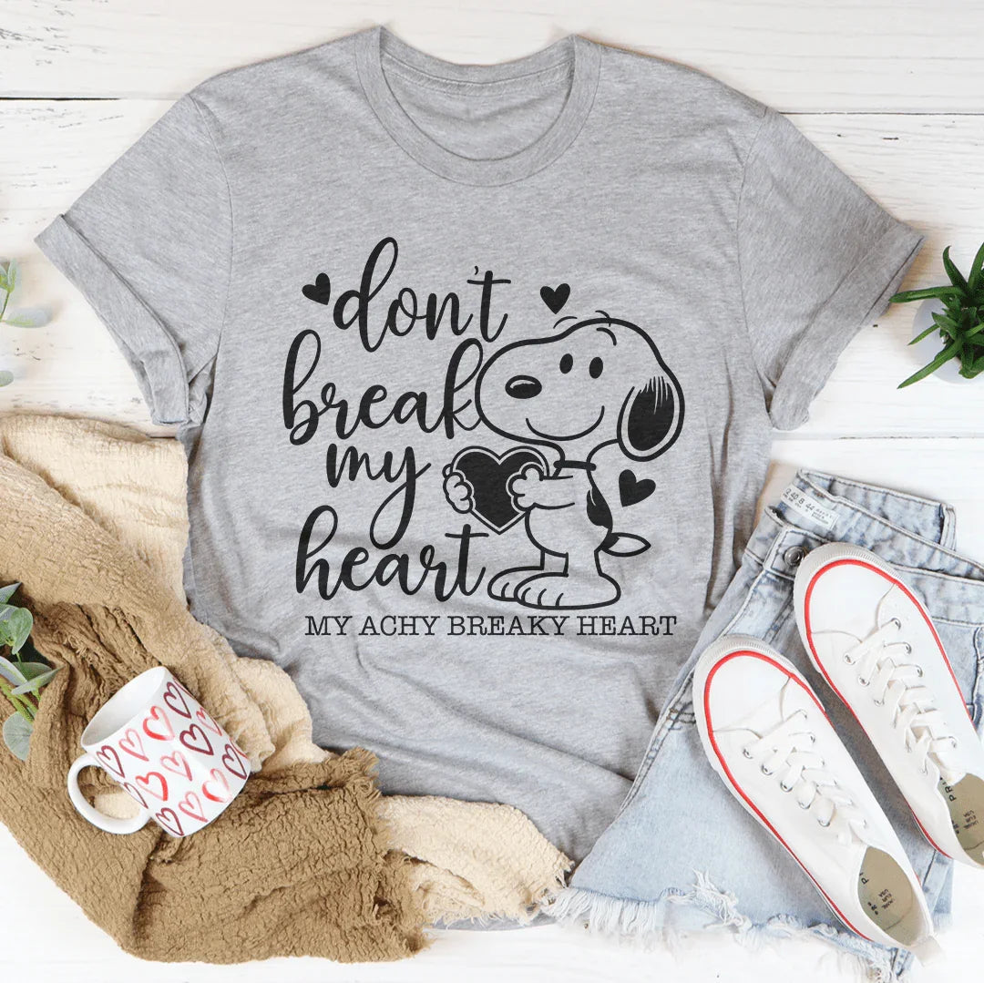 Don’t Break My Heart Tee Athletic Heather / S Peachy Sunday T-Shirt