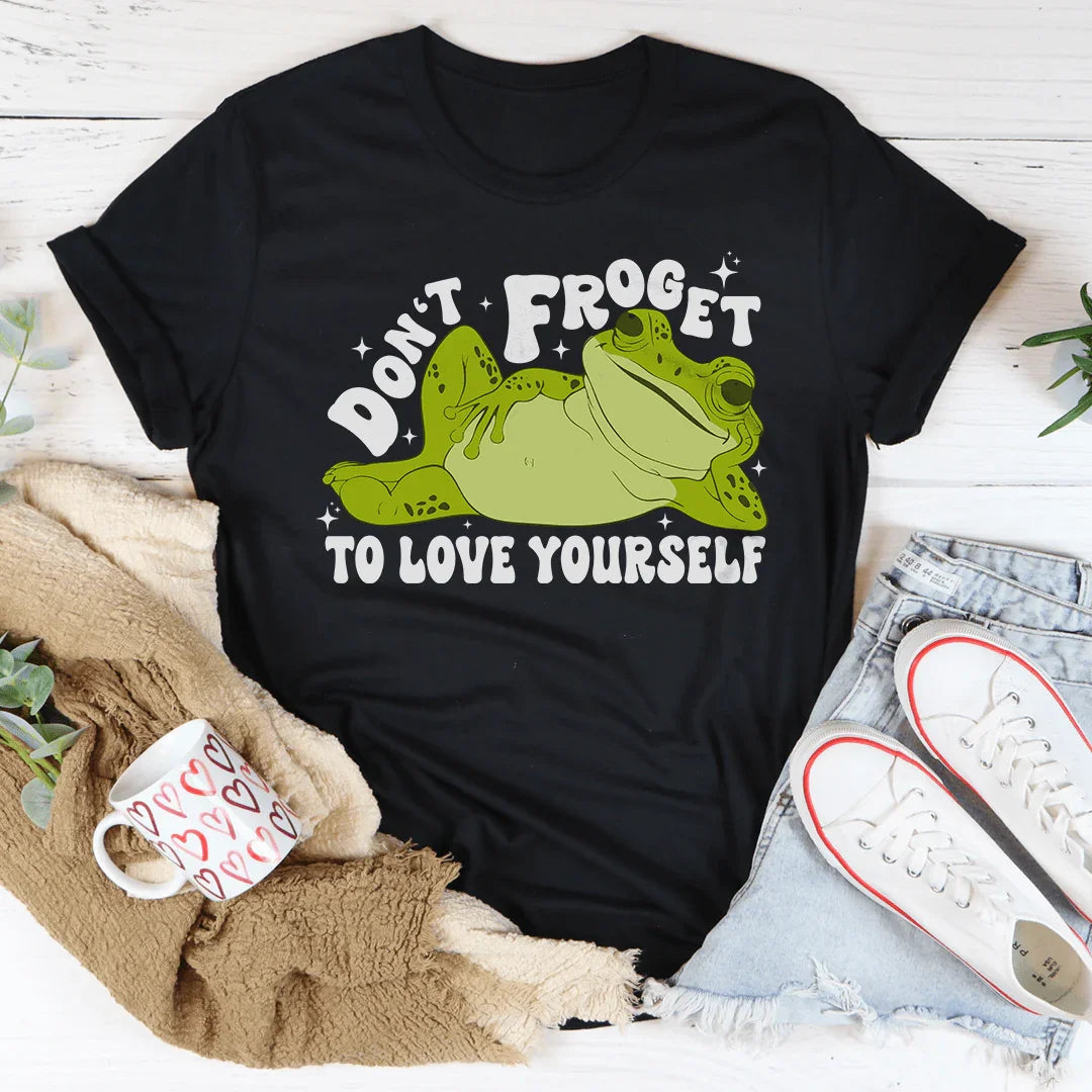 Don't Froget To Love Yourself Tee Black Heather / S Peachy Sunday T-Shirt