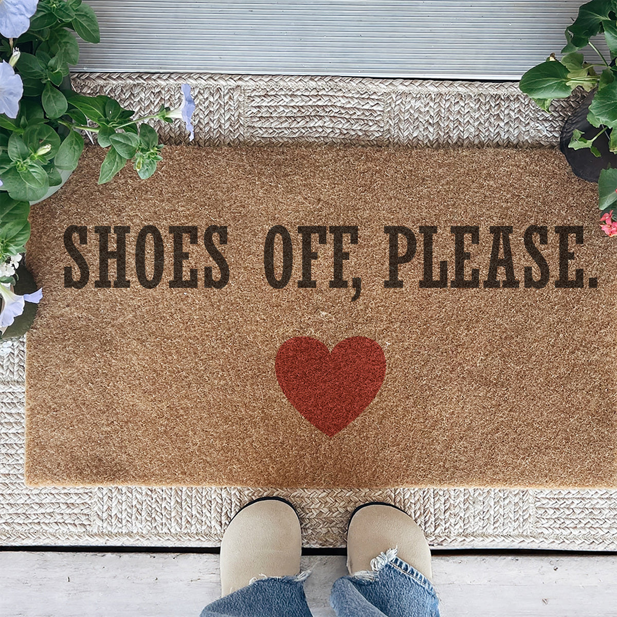 Fußmatte „SCHUHE AUS, BITTE“