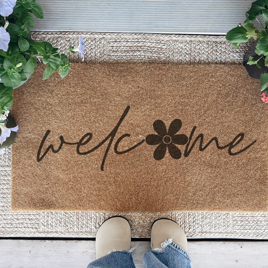 Daisy Welcome Doormat