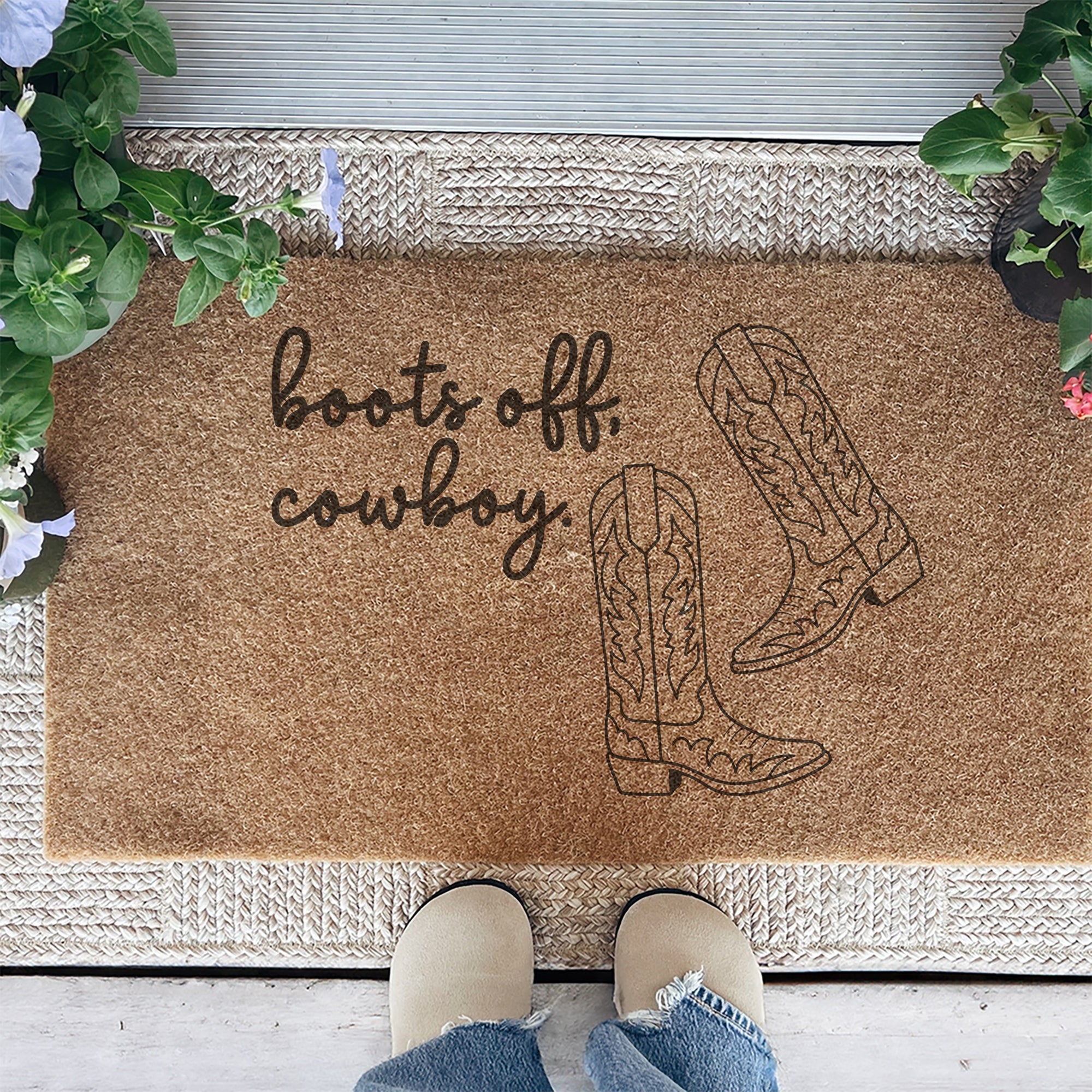 Paillasson « Retirez vos bottes, cowboy »