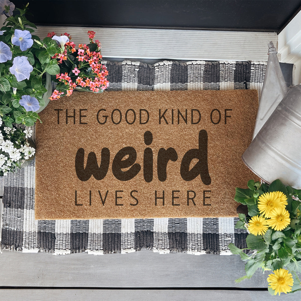 Fußmatte „The good kind of weird Lives here“
