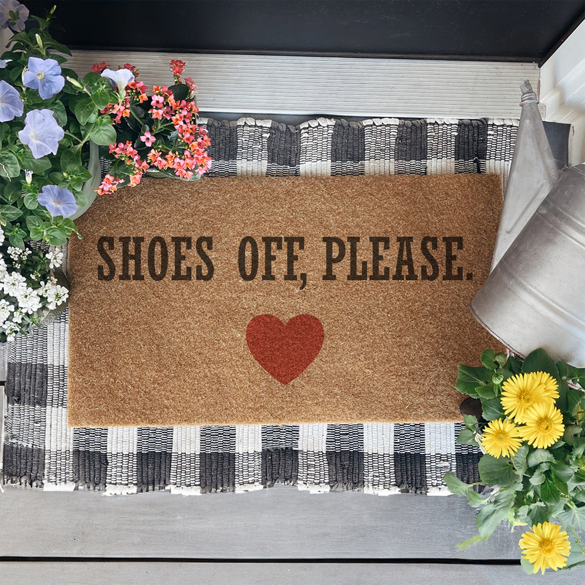 Fußmatte „SCHUHE AUS, BITTE“