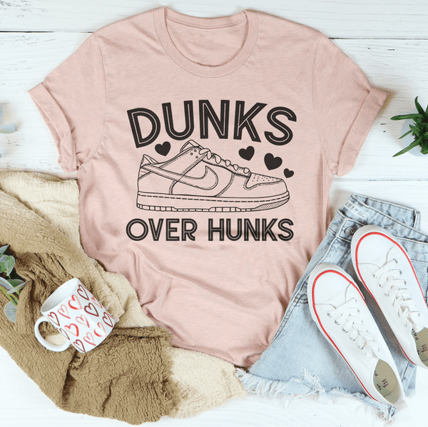 Dunks over Hunks Tee Heather Prism Peach / S Peachy Sunday T-Shirt