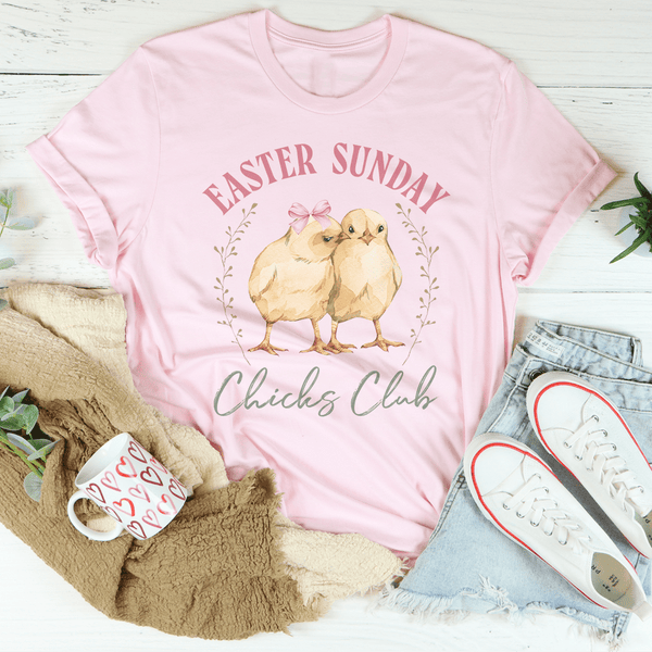 Easter Sunday Chicks Club Tee Pink / S Peachy Sunday T-Shirt