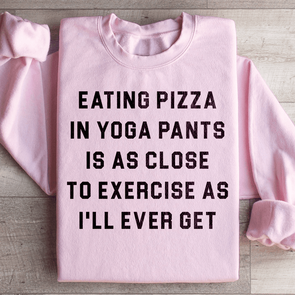 Eating Pizza Sweatshirt Light Pink / S Peachy Sunday T-Shirt