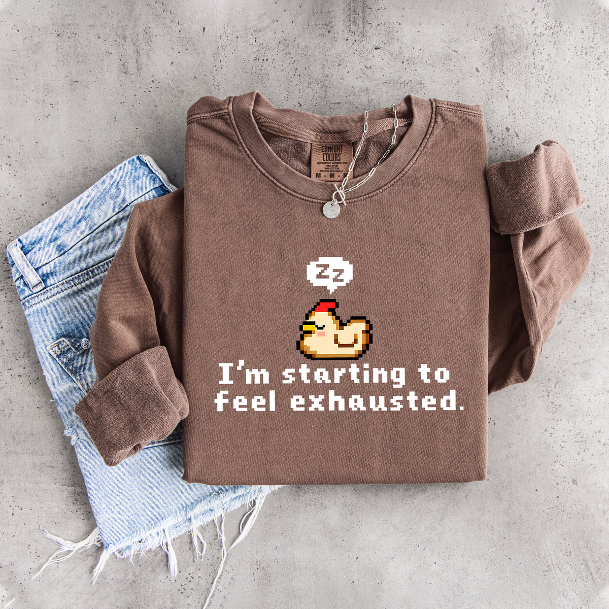 Sweatshirt „Ich fühle mich langsam erschöpft“