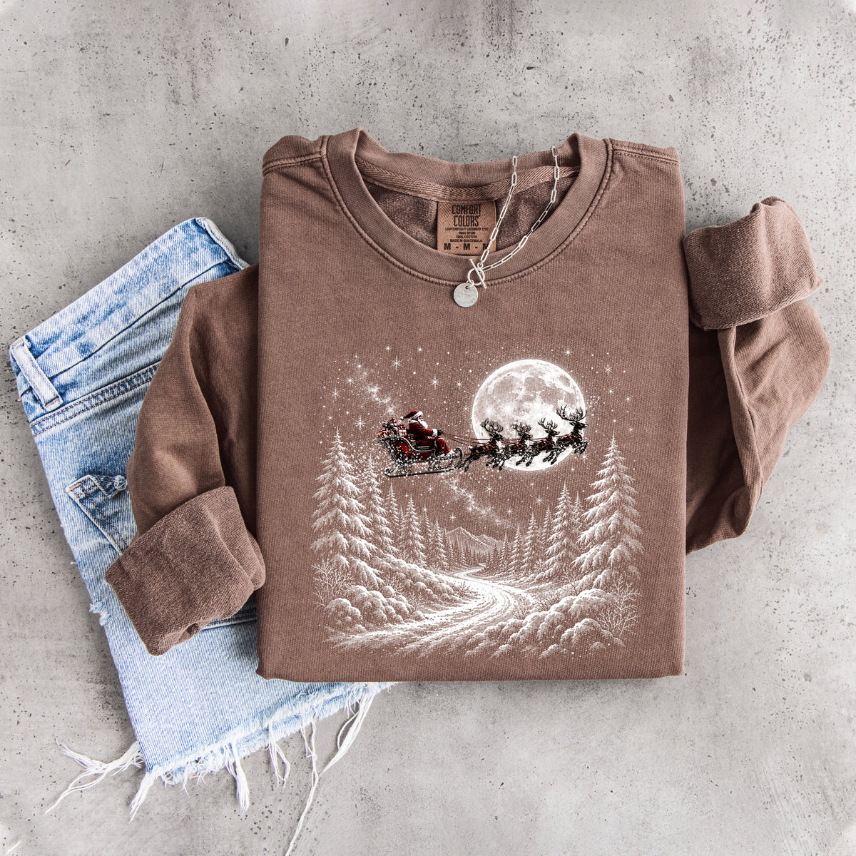 Sweat-shirt « Le traîneau volant du père Noël »