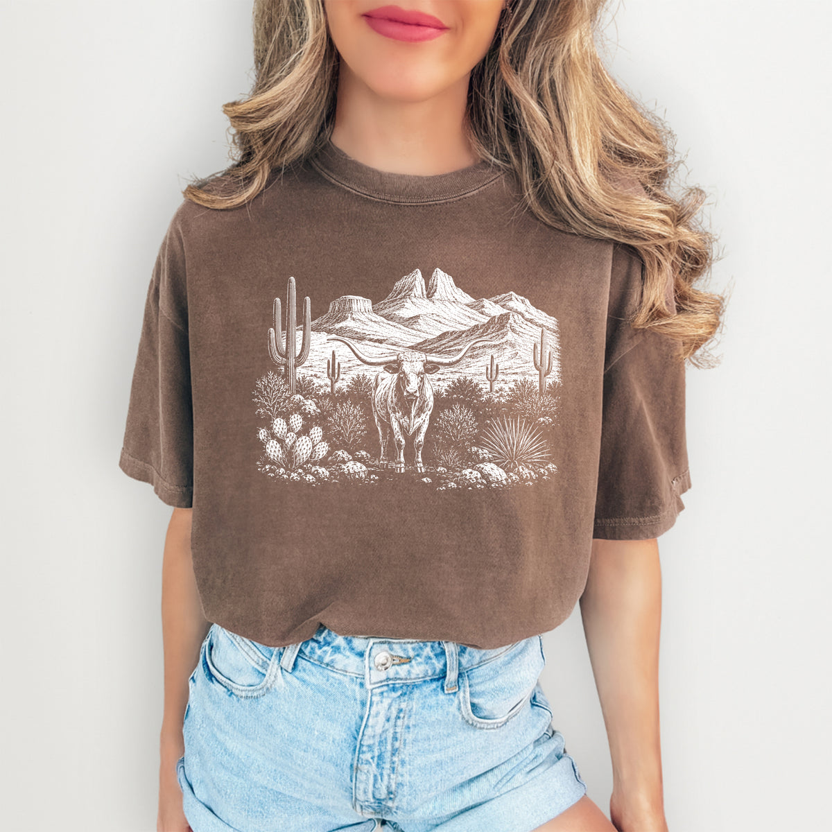 Retro-Western-T-Shirt mit Grafik