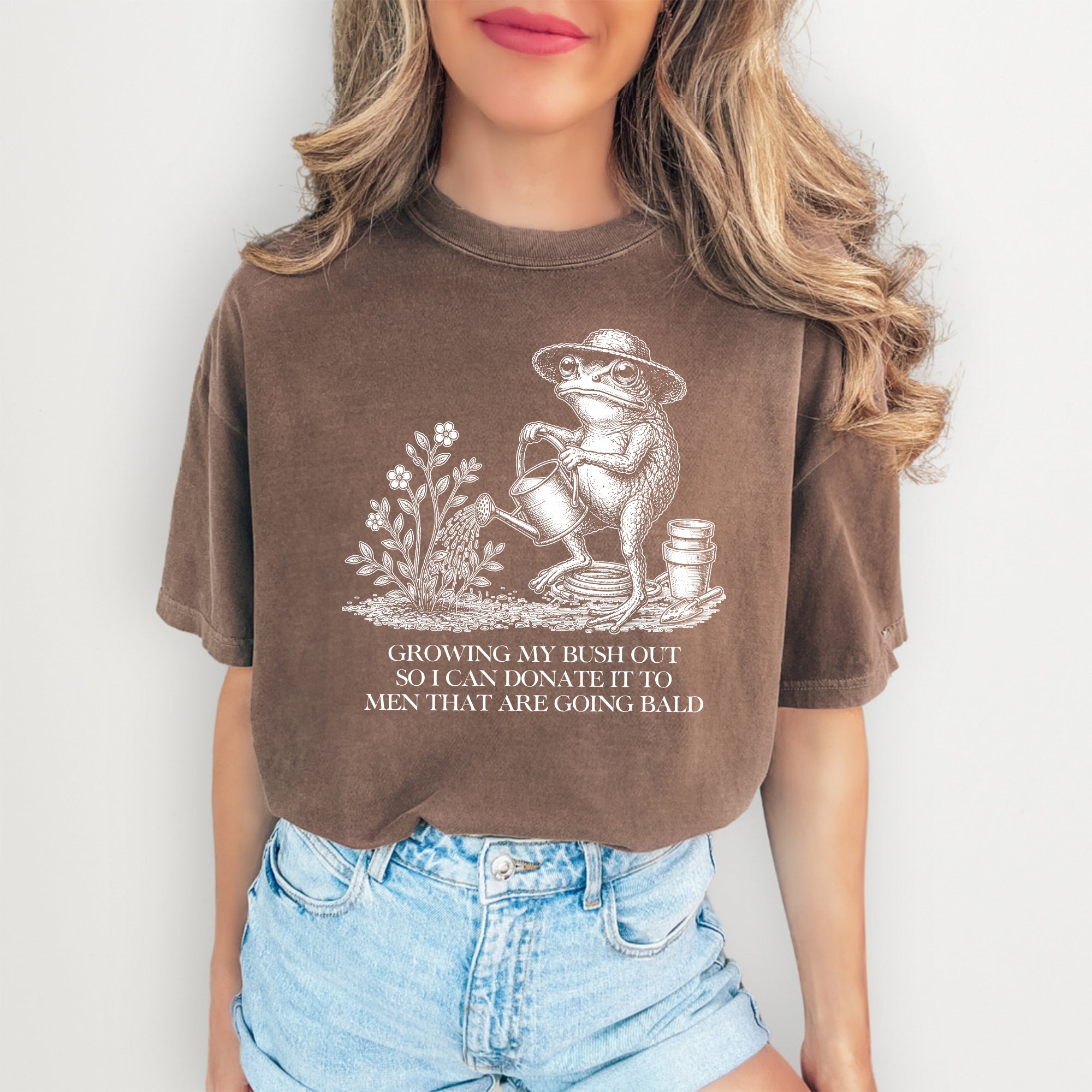 T-shirt amusant pour femme « Je laisse pousser mes poils pubiens »