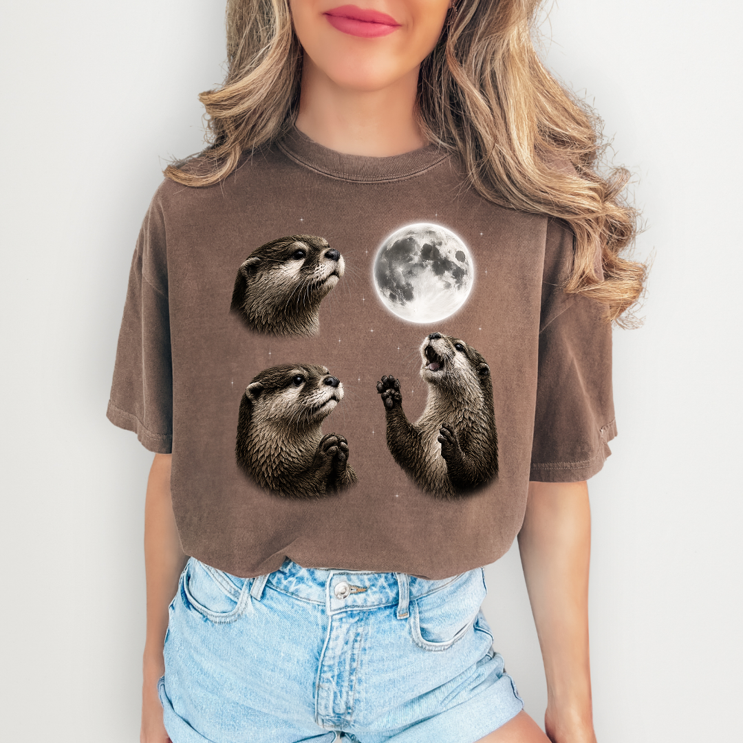 Three Otters Moon Tee