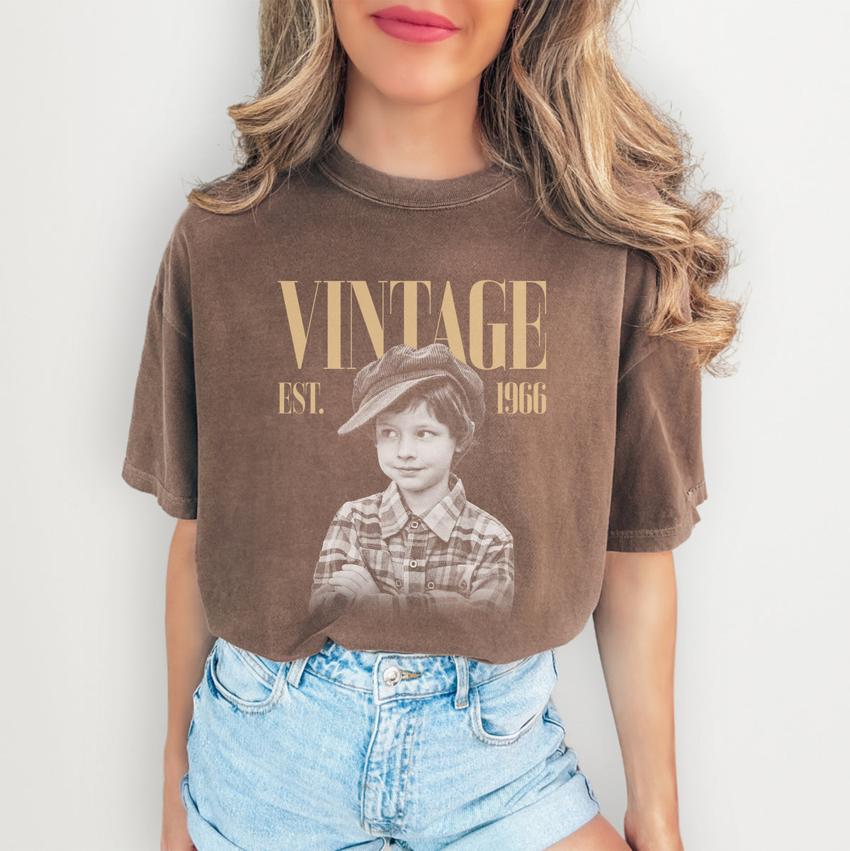 Personalisierbares Vintage-Fotoshirt von 1966