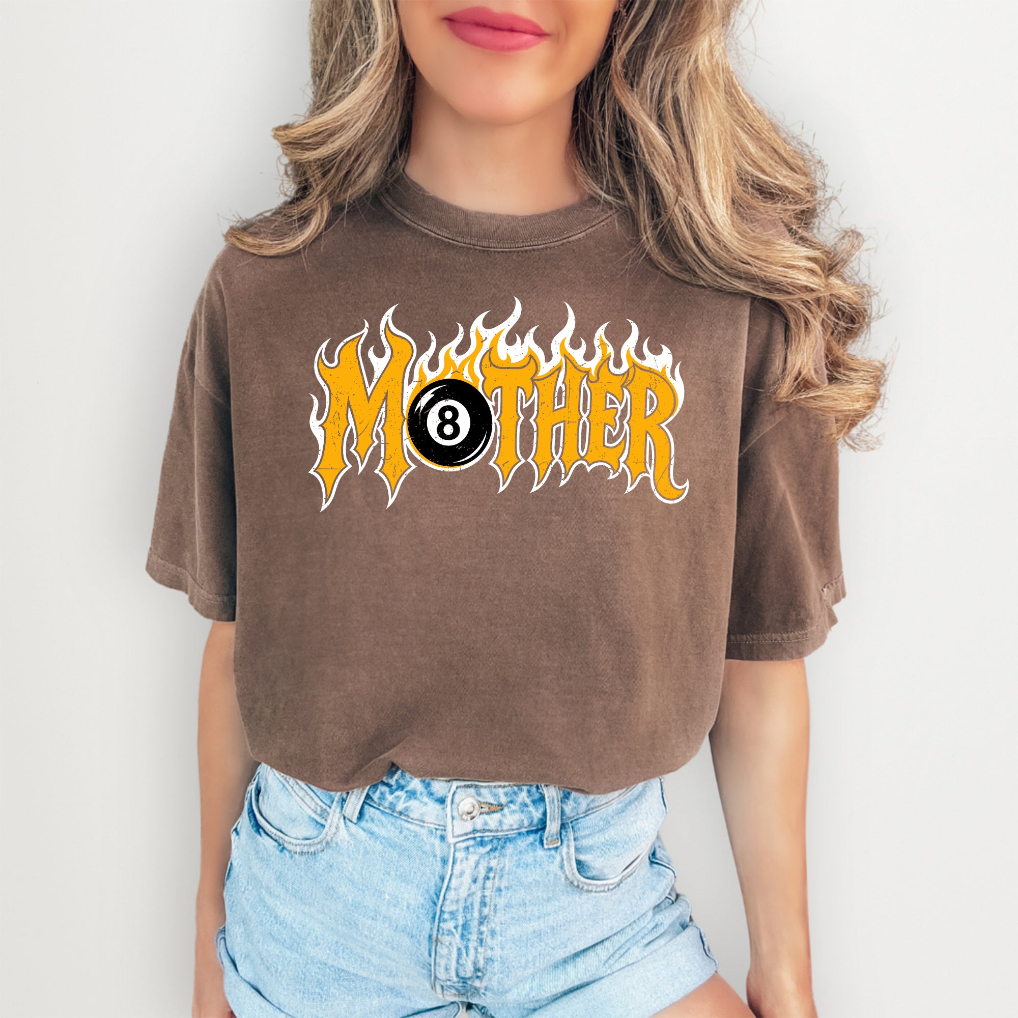 Trendiges 8-Ball-Mutter-T-Shirt