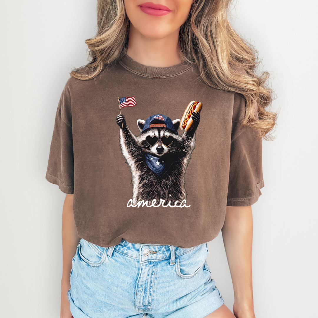 Patriotic Raccoon Tee