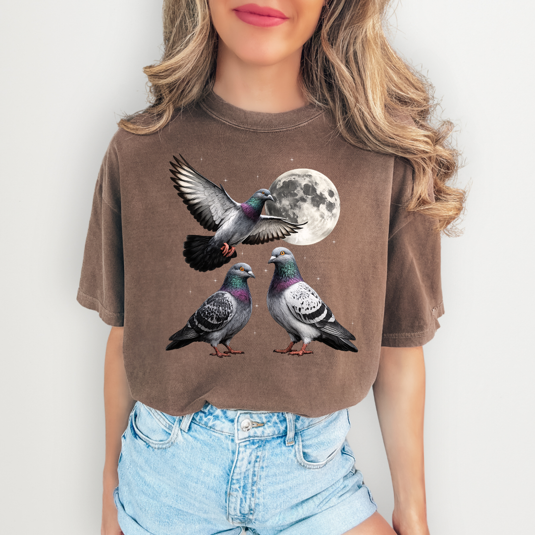 Three Pigeon Retro Graphic Tee