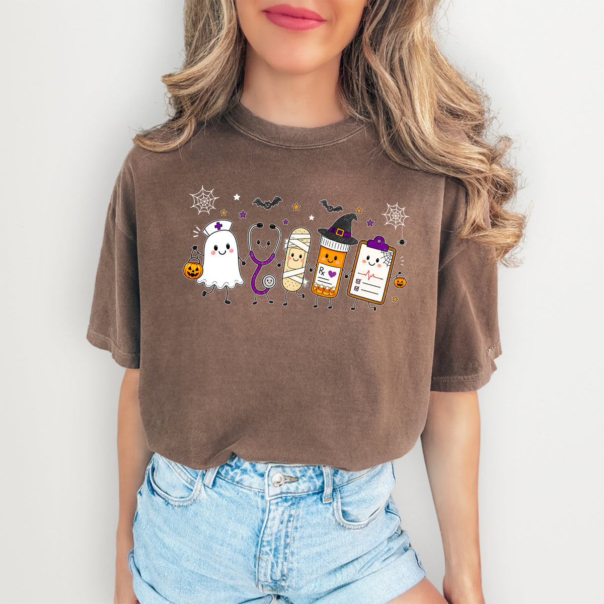 Halloween Nursing Doodle Tee