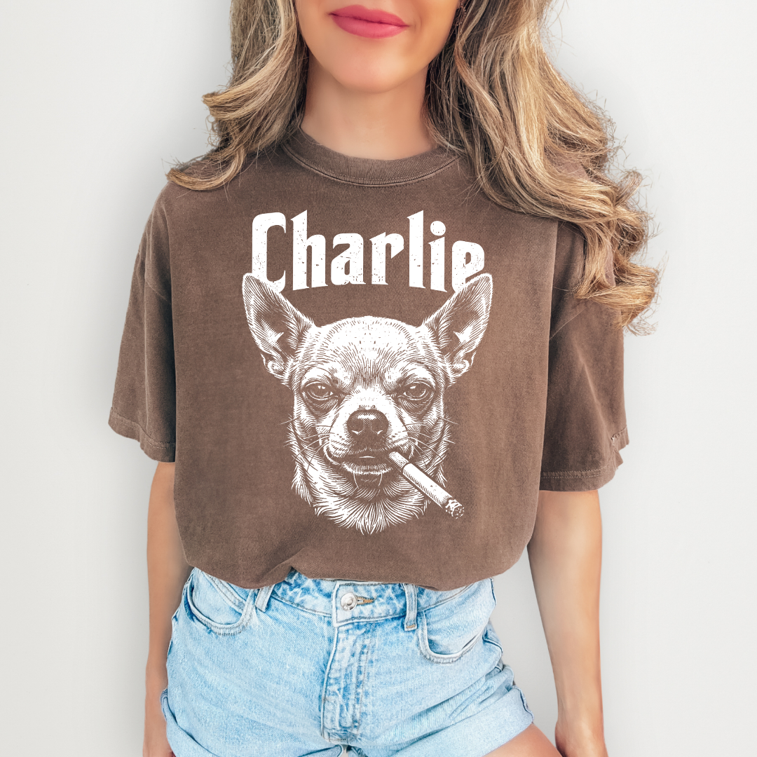 Personalized Mafia Chihuahua Graphic Tee