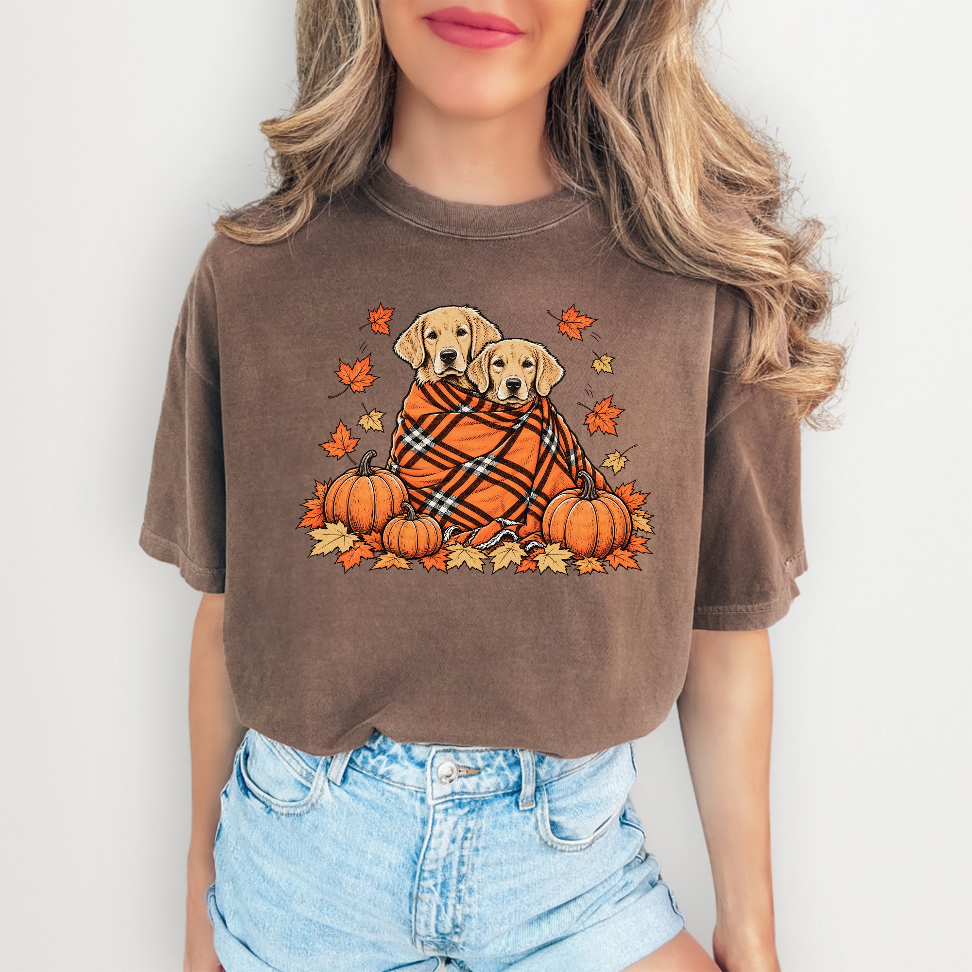 T-shirt d’automne Golden Retriever