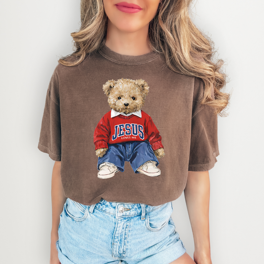 Jesus Loves Me Teddy Bear Tee