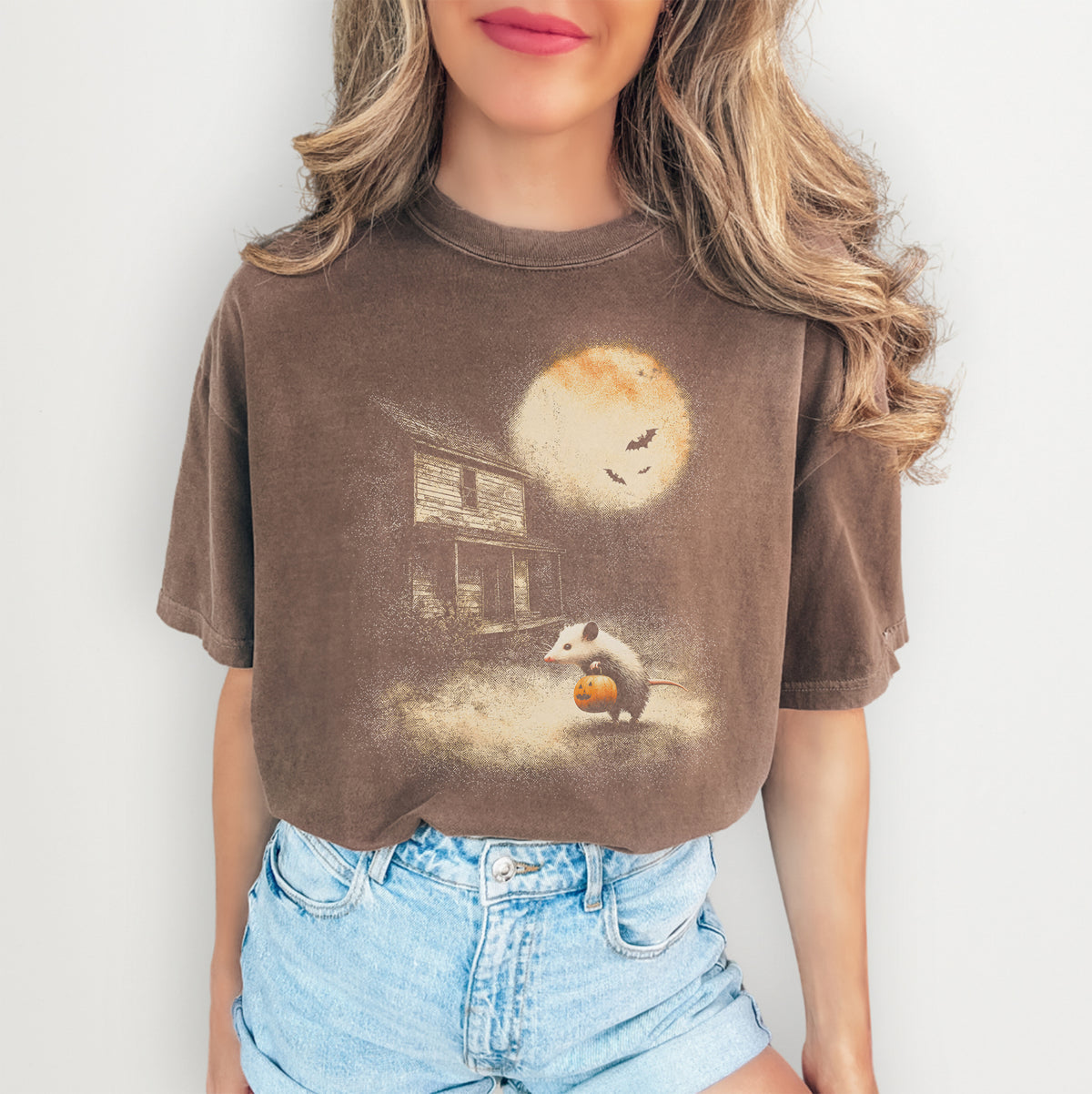 T-shirt opossum vintage d'Halloween