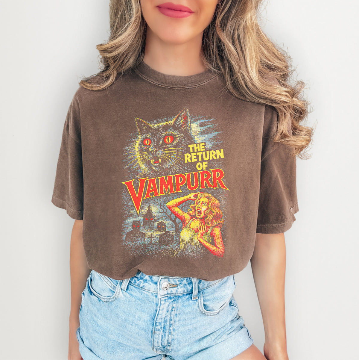 The Return Of Vampurr Halloween Cat Tee