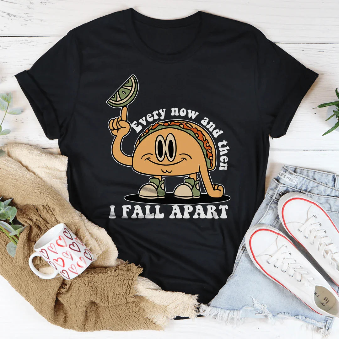 Every Now And Then I Fall Apart Tee Black Heather / S Peachy Sunday T-Shirt