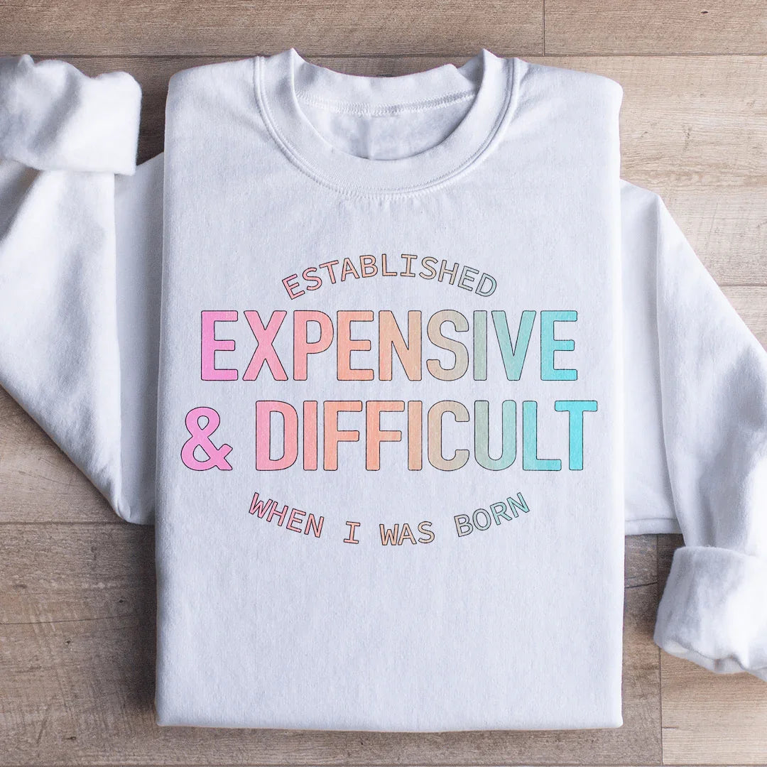 Expensive & Difficult Sweatshirt White / S Peachy Sunday T-Shirt