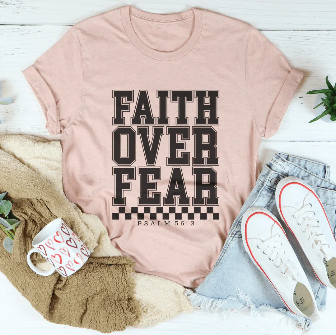 Faith Over Fear Tee Heather Prism Peach / S Peachy Sunday T-Shirt