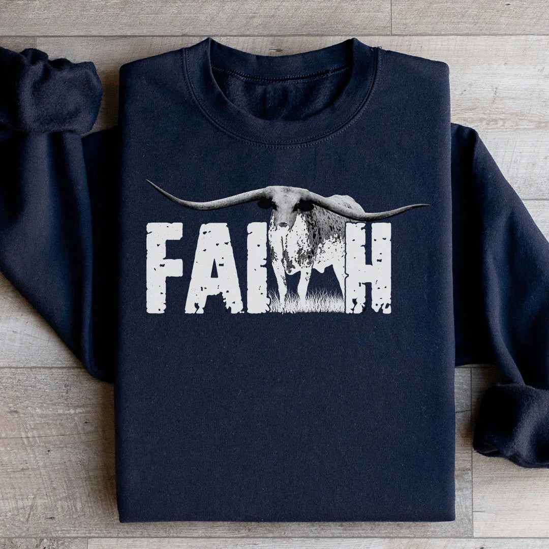 Faith Western Sweatshirt Black / S Peachy Sunday T-Shirt