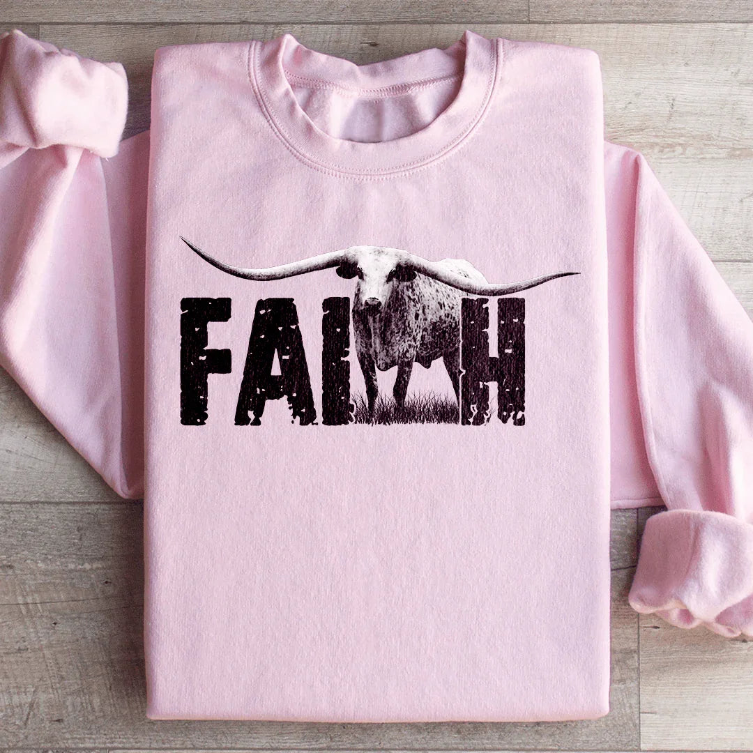 Faith Western Sweatshirt Light Pink / S Peachy Sunday T-Shirt