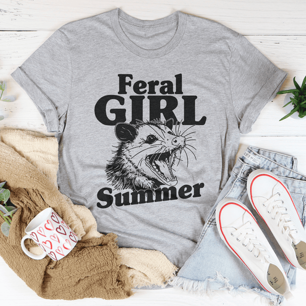 Feral Girl Summer Tee Athletic Heather / S Peachy Sunday T-Shirt