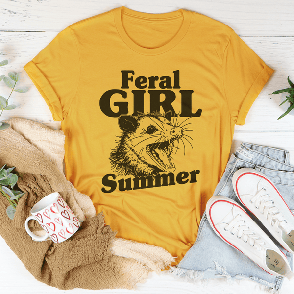 Feral Girl Summer Tee Mustard / S Peachy Sunday T-Shirt