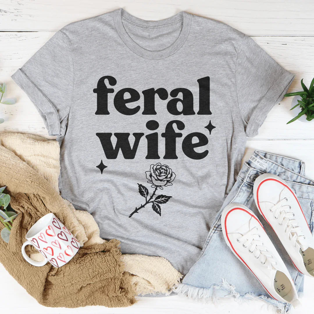 Feral Wife Tee Athletic Heather / S Peachy Sunday T-Shirt