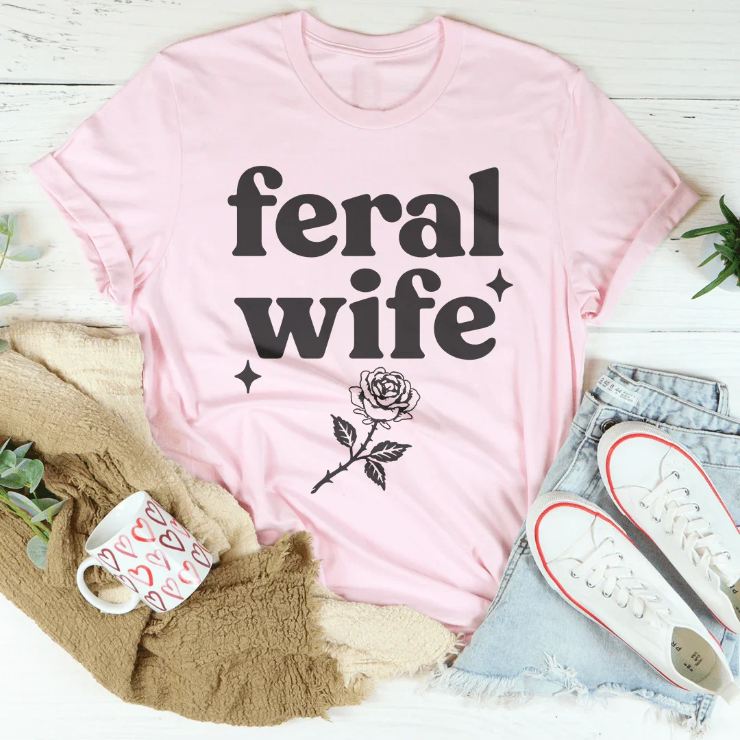 Feral Wife Tee Pink / S Peachy Sunday T-Shirt