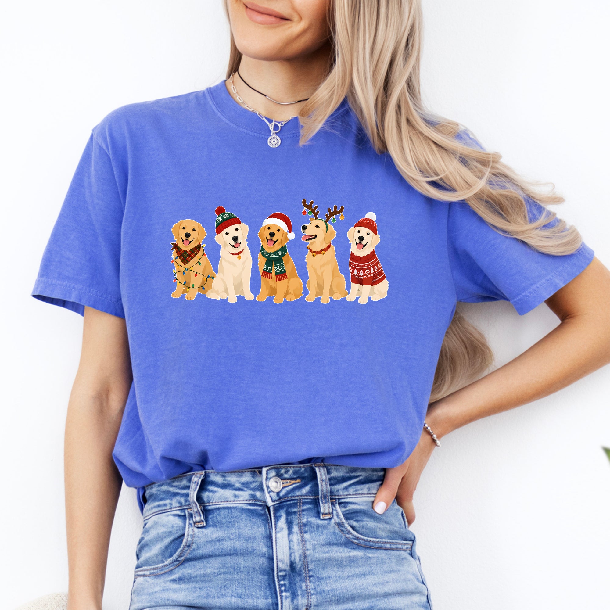 T-shirt de Noël Golden Retriever