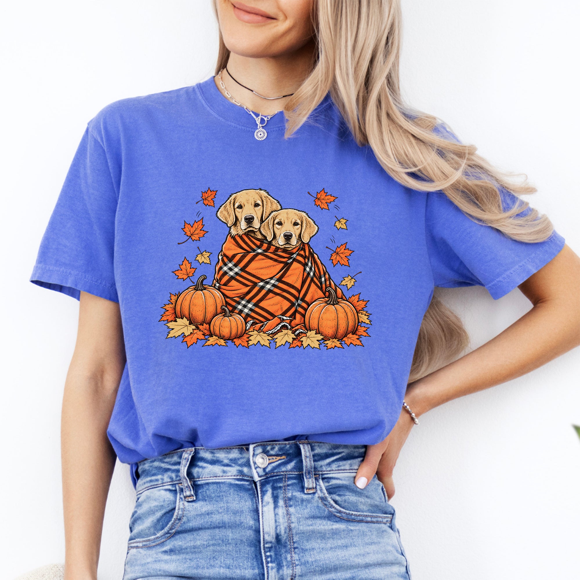 T-shirt d’automne Golden Retriever