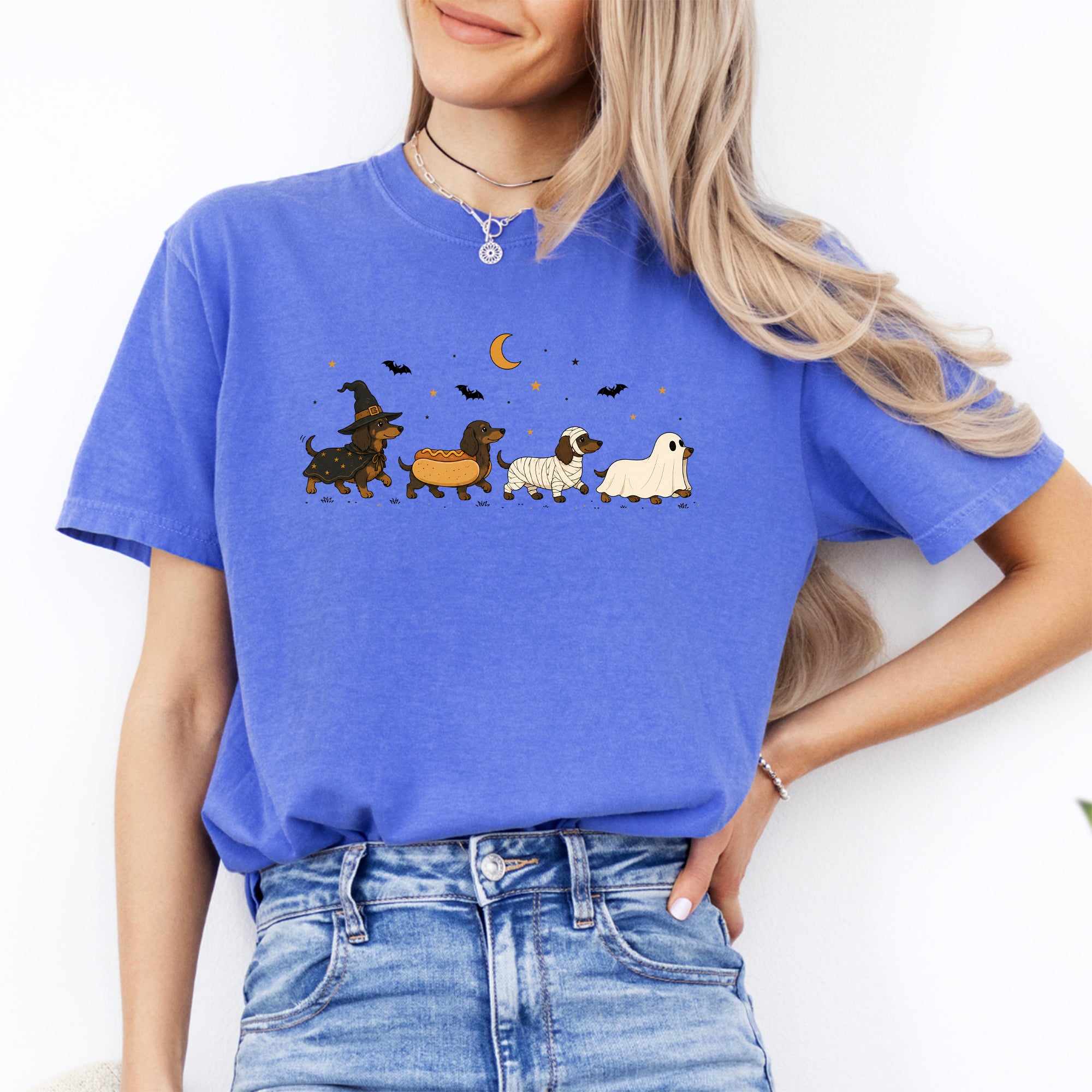 Camiseta de disfraces de Halloween para perros salchicha