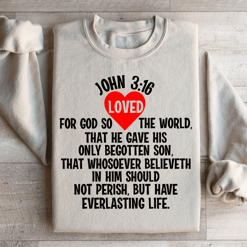 For God So Loved The World Sweatshirt Sand / S Peachy Sunday T-Shirt